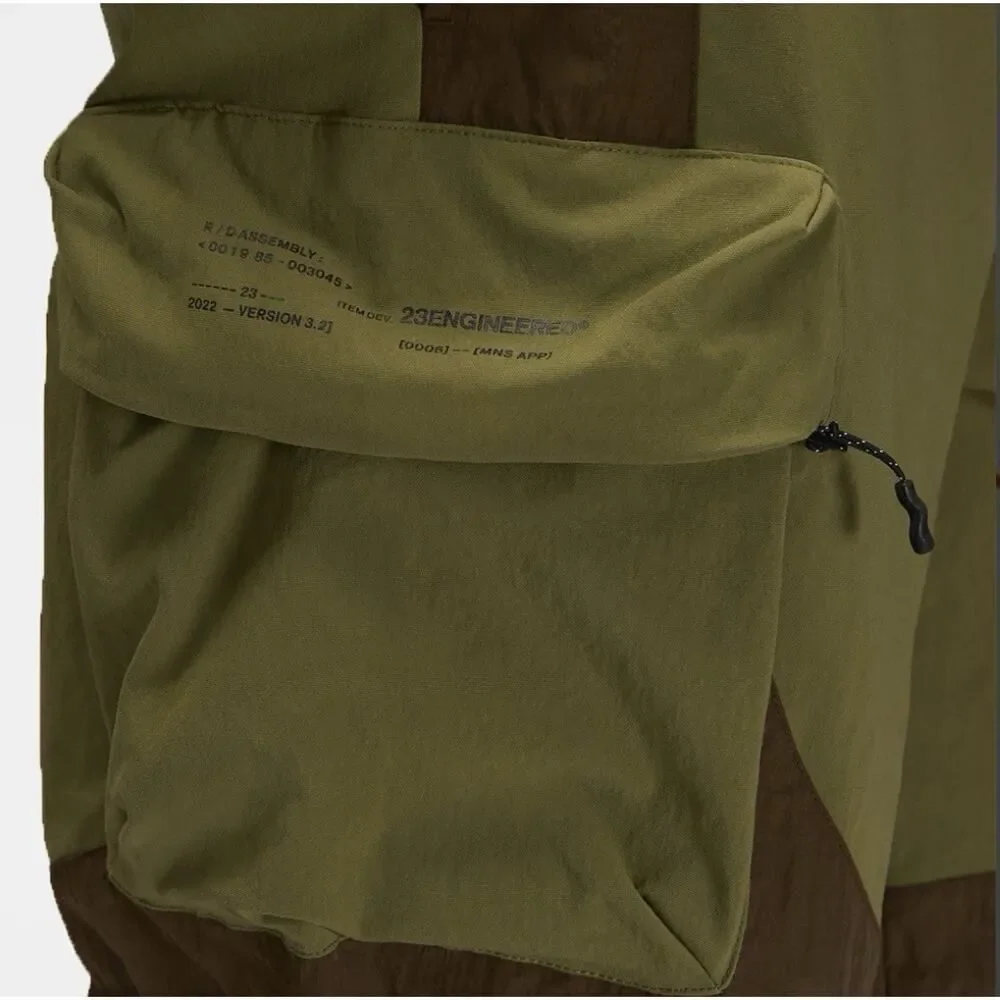 Nike Jordan 23 Engineered Woven Cargo Pants Green Men's Medium DQ8053-378 NWT